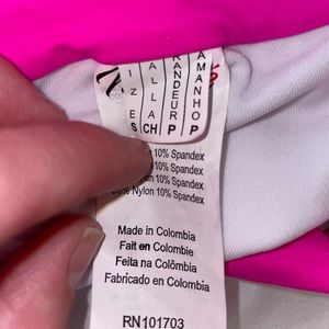 Hot pink thong bikini